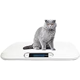 Digital Electronic Display Portable Dog Cat Scale, Weighs Pet Food, Up to 44 Pounds Capacity for Puppy, Small Animal, Kitten,