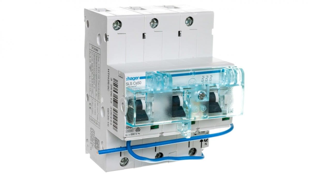 Busch-Jaeger HTN350C SLS Switch 3P Cs 50A for Top Hat Rail