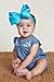 15 pc 6in Boutique Hair Bows Clips for Baby Girls Kids Teens Women Educational Toy or Gift Crafts