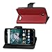 Reiko ZTE WARP 7 3-In-1 Wallet Case - Red