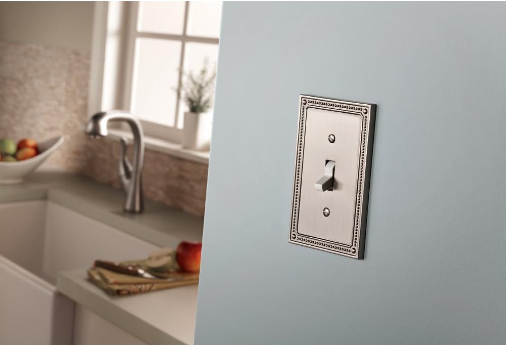 Franklin Brass W35060-SN-C Wall Switch Plate, Single, Satin Nickel - - 