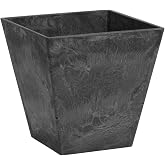 ArtStone Root &amp; Vessel, Black, 35128 Ella Square Planter, 12, Inch
