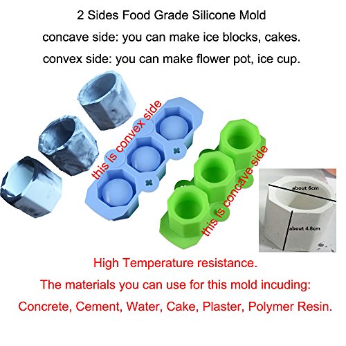DIY Cement Flower Pot Mold Hand made Ceramic Clay Craft Making Concrete Resin Silicone Molds
