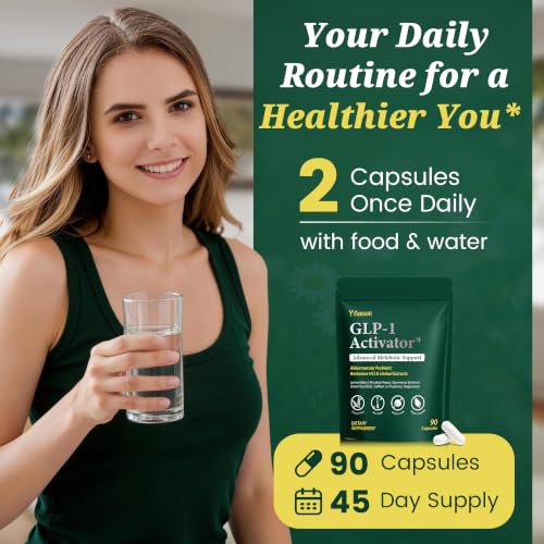 GLP-1 for Weight Loss Supplement, Appetite Suppressant for Weight Loss Caps | With Berberine, Akkermansia, Gymnema, EGCG & more, Carb Blocker Weight Loss Supplement for Women & Men, 90 Capsules