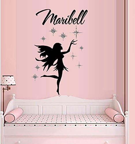 Glitter Star Fairy (Custom Name) #1 ~ WALL DECAL 20" X 30"