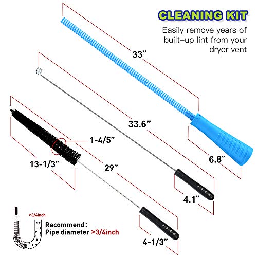 PetOde Dryer Vent Cleaner Kit Dryer Vent Vacuum Attachment Dryer Vent