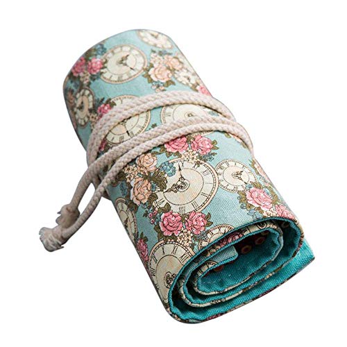 Eforstore Canvas Pen Roll Pencil Case Pencil Case Roll Pencil Case - Thumbnail 2