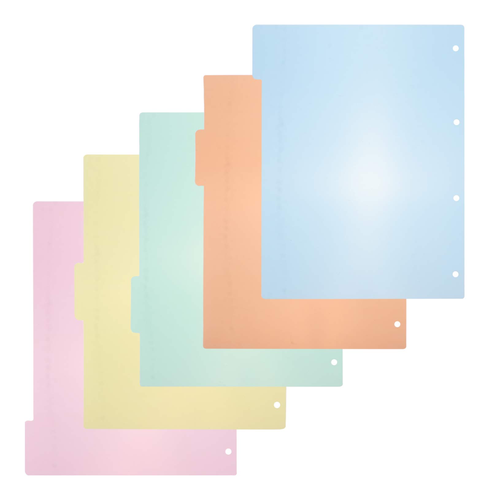 NUOBESTY A4 10-Pack Multicolor Binder Dividers with Insertable Labels Paper Tabs for Office File Organization and Indexing