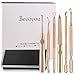 Manicure and Pedicure Tools Set, Becoyou 6 Pcs Gel Nail Polish Remover Scraper Tool Cuticle Trimmer Cuticle Pusher Cuticle Remover Cuticle Cutter Nail Files Stainless Steel Professional Nail Tools Kit
