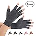 2 Pairs Arthritis Compression Gloves for Arthritis Pain Relief, Rheumatoid, Osteoarthritis and Carpal Tunnel for Men and Women, Fingerless for Typing (Black, X-Large)