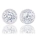 ORROUS & CO 18K Gold Plated CZ Simulated Diamond Stud Earrings for Women, Hypoallergenic, 3.5 Carat