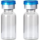 DIELLY 10 Pcs 10ml Glass Bottle,Sterile Transparent Vial,Seals Empty Vials, Lab Sample Vial, Empty Vials with Self Healing In
