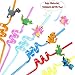 KOKSII Qunan 48 Pcs Dinosaur Party Favors Dino Party Keychains Bracelets Rings Stickers Drinking Straws Dinosaur Toys Prizes Gift Goodie Bag Fillers for Kids Boys Birthday Dinosaur Party Supplies