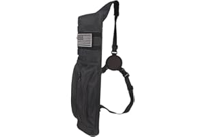 KRATARC Archery Multi-Function Back Arrow Quiver with Molle System Shoulder Arrows Holder Hanged Target Shooting Quiver for Arrows