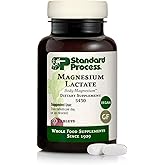Standard Process Magnesium Lactate - Energy Support Supplement - Aids Healthy Bones & Muscle Relaxation - Helps Maintain Heart Health - Vegan & Gluten-Free - 60 Tablets (30 Servings)