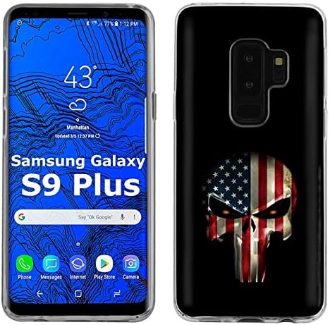 [NaNo] Samsung Galaxy S9Plus / S9 PLUS (2018) Nano FLEXArmor Impact Absorption Black Bumper Gel Phone Case [American Punisher Print]