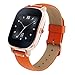 ASUS ZenWatch 2 Rose Gold with Orange Leather Strap 37mm Smart Watch with Quick Charge Battery, 4GB Storage, 1.45-inch AMOLED Gorilla Glass 3 TouchScreen, IP67 Water Resistant