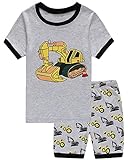 Babypajama Excavator Little Boys' Shorts Pajamas Set 100% Cotton Clothes
