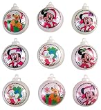 Disney Mickey Mouse and Friends Candy Filled Christmas Ornament Containers, Set of 9