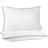 Subrcamos Luxury Comfort Bed Pillows - Hypoallergenic Polyester Microfiber Material - Premium Sleep Support for Side, Back, and Stomach Sleepers - Set of 2, Queen Size 18 x 28 inches, 45 cm x 70 cm