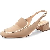 YDN Women Closed Square Toe Block Low Heels Slingback Formal Loafer Dressy Shoes Office Lady Pump Size 4-15 US