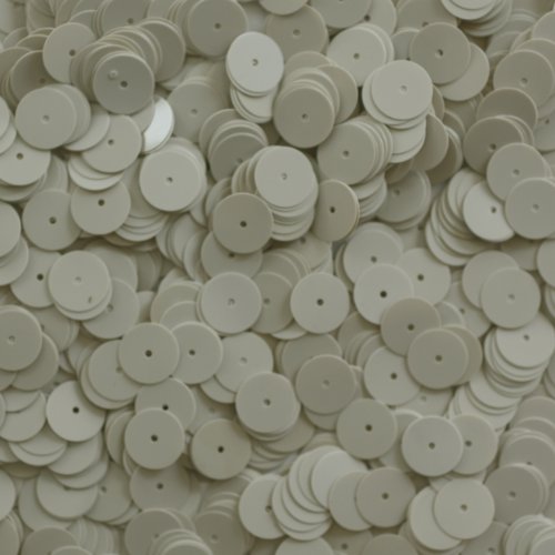 10mm Flat Round SEQUIN PAILLETTES ~ Opaque BEIGE BONE ~ Loose sequins for embroidery, bridal, applique, arts, crafts, and embellishment. Made in USA.