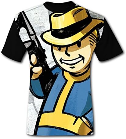 Bangbangdi Fallout Cartoon Men T-shirts Printed Short Sleeve Tee Shirt 3XL