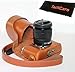TechCare Ever Ready Protective Leather Camera Case Bag for Fujifilm X-A3, Fujifilm X-A2 Digital Cameras with XC16-50 mm Lens (Light Brown), Fujifilm X-A3 case, Fujifilm X-A2 case