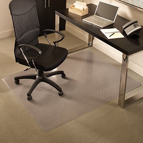 ES Robbins Everlife 60" x 72" Medium Pile Series Rectangle Anchorbar Chair Mat, Clear
