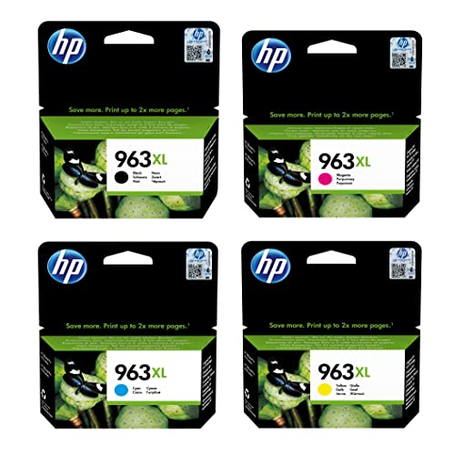 HP 963XL Multipack Original Druckerpatronen, 4er Pack, Schwarz, Cyan, Magenta, Gelb