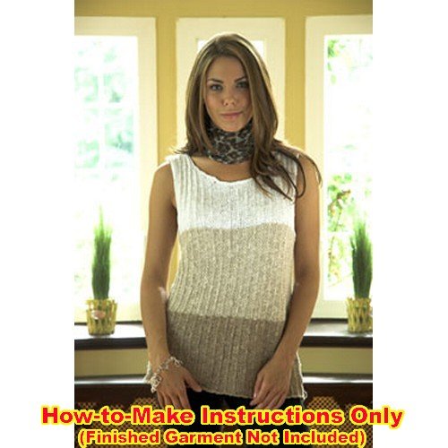 Plymouth (1-Pack) 2526 Linen Concerto Yarn Pattern Leaflet Three-Tone Tunic-1P