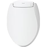 Brondell L60-EW LumaWarm Heated Nightlight Elongated Toilet Seat, White
