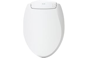 Brondell L60-EW LumaWarm Heated Nightlight Elongated Toilet Seat, White