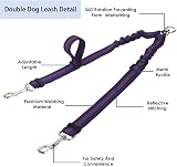 Kelivi Double Dog Lead Coupler No Tangle 360° Swivel Purple view 3