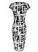 VfEmage Women's Printed Patterned Casual Slimming Fitted Stretch Bodycon Dress