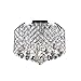 Jojospring Nerisa Chrome Crystal Flush Mount Chandelier