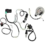 Minireen Kick Start Dirt Pit Bike Wire Harness Wiring Loom CDI Ignition Coil Magneto Spark Plug Rebuild Kit for 50cc -125cc Stator CDI Coil ATV Quad Bike Buggy Go Kart