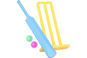 Milisten 4-Piece Kids Cricket Set Backyard Home Board Game Toys for Kids Enhance Hand-Eye Coordination Safe Sturdy Materials 