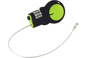 Lewis N. Clark Cable Luggage Lock | TSA Approved | Travel Or Bike Lock | Set Your Own Combination | 30-inch Retractable Steel Cable | Green