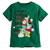 Disney Boys Mickey and Friends Holiday Tee Green