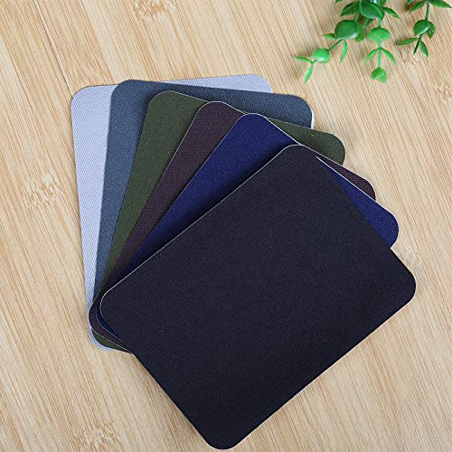 Naler 30 Pieces Iron on Patches Fabric Twill Patches for Clothing Jeans Jacket Cotton Jeans Repair Kit Art Craft Decoration Ornaments, 6 Colors (4.9" X 3.7") - Thumbnail 4