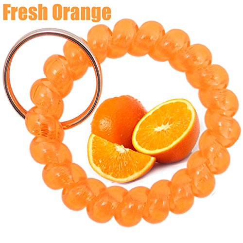 Shells 12PCS Bright Colorful Assorted Flesible Plastic Spiral Coil Wrist Band Stretchable Key Ring Chains With Key Holders For Office, Classroom,Sauna and Shopping Mall