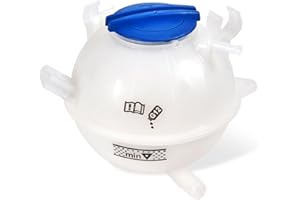 YEHERIT 603-253 Front Engine Coolant Radiator Reservoir Recovery Expansion Tank with Cap Compatible with 2006-2019 Audi A3 Q3 TT, 1993-2019 Volkswagen Beetle Eos Golf Passat Jetta Replace# 1K0121407A