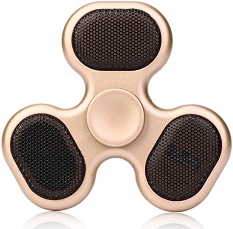 Lfaba Fidget Hand Spinner EDC Focus with LED Flash SD Speaker Relieve Stress (Gold)