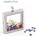 RUBYCA Mix Color Heart Birthstone Crystal Glass Floating Charms fit Living Memory Locket 5mm 48 Pcs