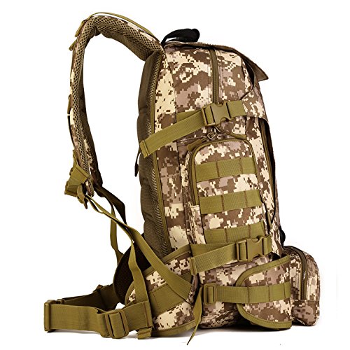 Zoweetek® Camouflage Militaire Armée Sac à dos multifonctionnel US assault pack 40L MOLLE Multicolore