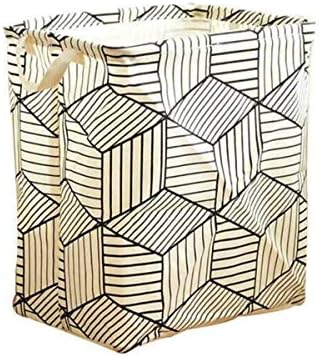 Square Canvas Toy Storage Bins Basket with Handle Collapsible Toy Organizer for Nursery Storage, Kid's Toy & Laundry, Gift Baskets (Double Semicircle)