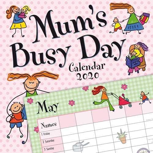 Mum's Busy Day: 2020 Square Wall Calendar Paperback โ Wall Calendar, 1 July 2019