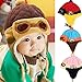 FEITONG Cute New Kids Girls Boys Beanie Pilot Crochet Earflap Hats Winter Warm Cap Hat + 1 PC Women Headband