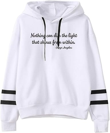 Ifoundyou Automne Hiver Femme Sweats Sweatshirt A Capuche Blanc Sport Casual Manches Longues Grande Taille Imprime Hoodie Sweat Shirt Pullover Pull Tops Blouse Amazon Fr Vetements Et Accessoires